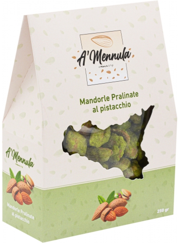 Mandorle pralinate al pistacchio